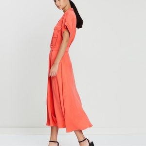 COPY - Equipment Orlenna Midi Dress - Coral - Size 6 - NWT